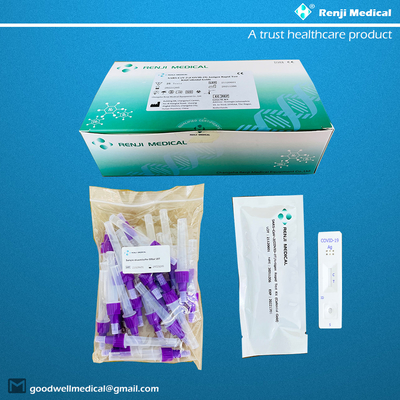 COVID-19 Antijen Nazal Swab Test Kiti (Koloidal Altın) Kendi Kendini Test Etmek İçin CE İşaretli