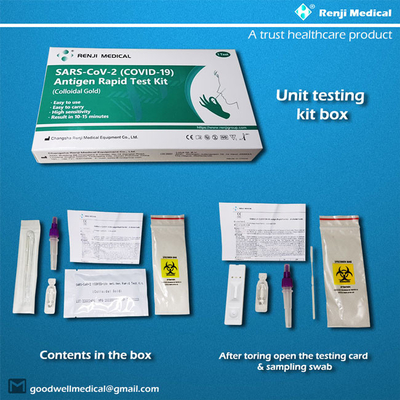 Renji Rapid SARS-COV-2(COVID 19)Antijen Hızlı Test Kiti (Kolloidal Altın)