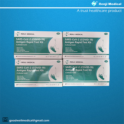 Renji Rapid SARS-COV-2(COVID 19)Antijen Hızlı Test Kiti (Kolloidal Altın)Burun Swabı
