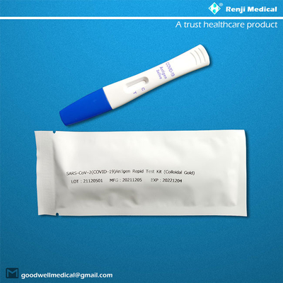 Nazal Swab ISO13485 Sertifikalı Renji Medical Home Hızlı Antijen Test Kiti