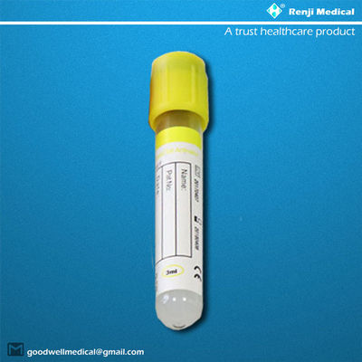 Teşhis için 5ml 7ml Vakumlu Kan Test Tüpü 3 Yıl Raf Ömrü