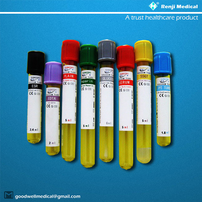 Hematolojide Kullanılan EDTA Tek Kullanımlık Vakumlu Kan Alma Tüpleri 5ml 6ml
