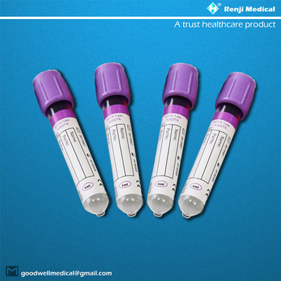 Hematolojide Kullanılan EDTA Tek Kullanımlık Vakumlu Kan Alma Tüpleri 5ml 6ml
