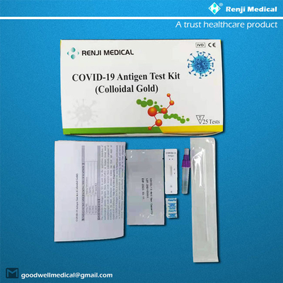Renji Medical SARS-CoV-2 Evde Test Kiti Kolloidal Altın İmmünokromatografi