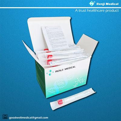 Kırmızı Kapaklı Tek Kullanımlık Nazofaringeal Virüs Numune Toplama Tüpü